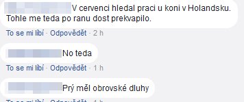 Reakce lidí na smrt Jana Pokorného, alias Indiána z show Farmář hledá ženu.