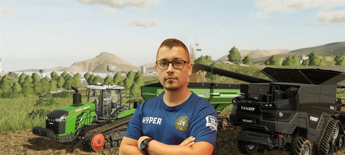 David "HYPER" Hudeček je hráčem Farming Simulator