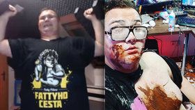 Těžkotonážní youtuber FattyPillow hubne! Tvrdou dietu už ale porušil