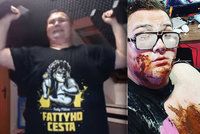 Těžkotonážní youtuber FattyPillow hubne! Tvrdou dietu už ale porušil