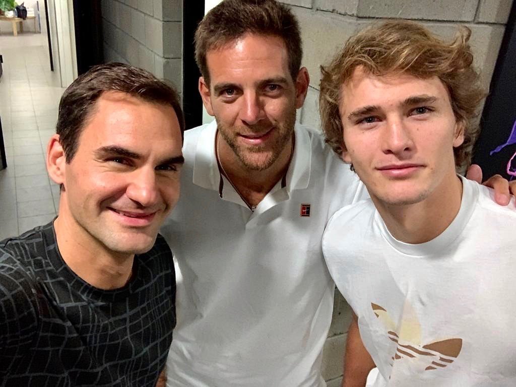 roger Federer s Alexandrem Zverevem se na jihoamerickém turné potkali s tamní ikonou Juanem Martinem Del Potrem