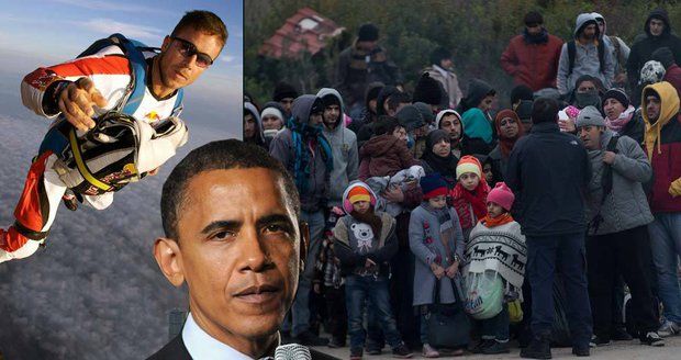 USA rozvrací uprchlíky Evropu, volá slavný parašutista. A cituje údajně Zemana
