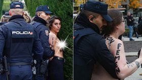 Polonahé aktivistky Femen narušily v Madridu frankistickou manifestaci