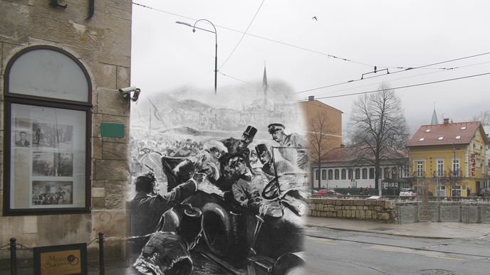 Gavrilo Princip střílí na arcivévodu Ferdinanda