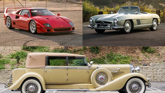 Nejdražší klenoty z aukce klasik v Santa Monice: Nádherný 300 SL Roadster a Ferrari F40