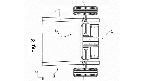 První elektrické Ferrari může dostat hned čtyři elektromotory, naznačuje patent