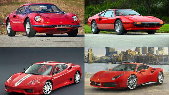 Historie malých Ferrari: Od Dina 206 GT po 488 GTB
