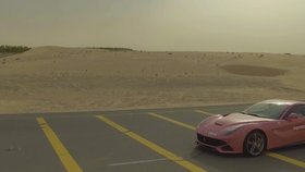 Ferrari na testovací jízdě