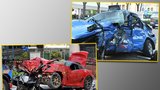 Ferrari smetlo na křižovatce taxi: Děsivá rána, auta na odpis a 3 mrtví!