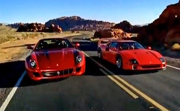 Reklamy, které stojí za to: Ferrari 599 GTB Fiorano proti Ferrari F40