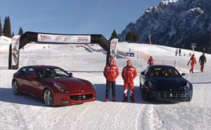 Video: Ferrari FF – Slalom na sněhu s Alonsem a Massou