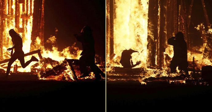 Horor na oblíbeném festivalu: Muž běžel vstříc plamenům