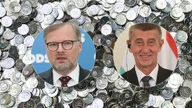 Fiala vytáhl superhrubou mzdu, Babiš se brání - přijdeme o 80 miliard, ale já vám fandím.