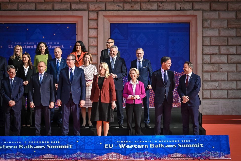 Summit zemí EU a západního Balkánu, kterého se účastnil i premiér Petr Fiala (ODS) (6.12.2022)