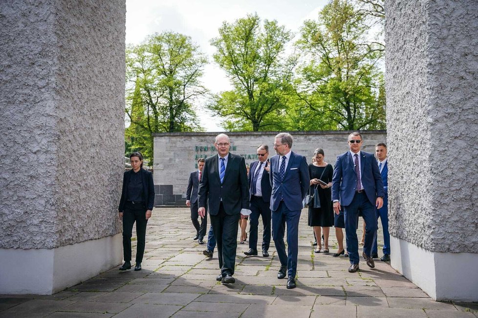 Premiér Petr Fiala (ODS) na návštěvě v Berlíně