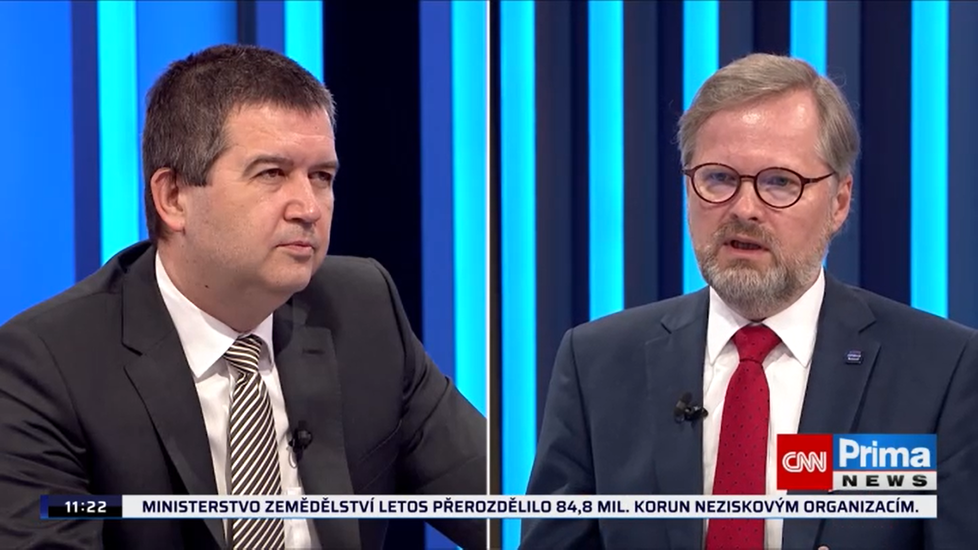 Vicepremiér Jan Hamáček (ČSSD) udělal z kauzy Vrbětice podle šéfa ODS Petra Fialy Bramboračku (Partie, CNN Prima NEWS, 16. 5. 2021)