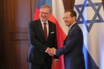 Petr Fiala potkal izraelského prezidenta Jicchaka Herzoga.