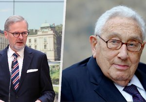 Petr Fiala vzdal hold Henrymu Kissingerovi.