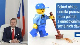 ODS si oživila kampaň postavičkou z Lega. Požene ji firma před soud?