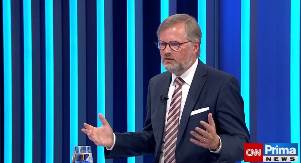 Předseda ODS Petr Fiala v Partii na Primě (8. 8. 2021)