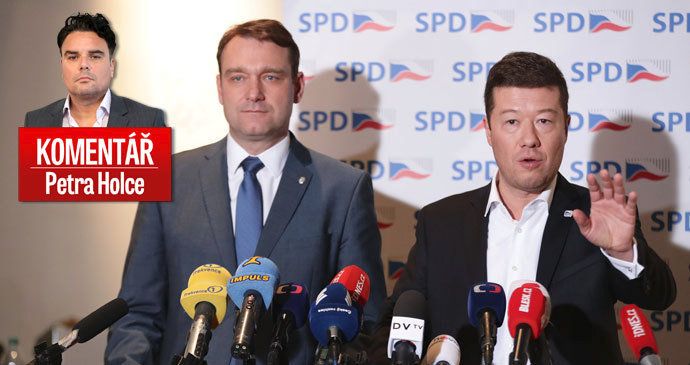 Komentář Petra Holce k výrokům členů SPD.  Inspirovali se u Zemana.