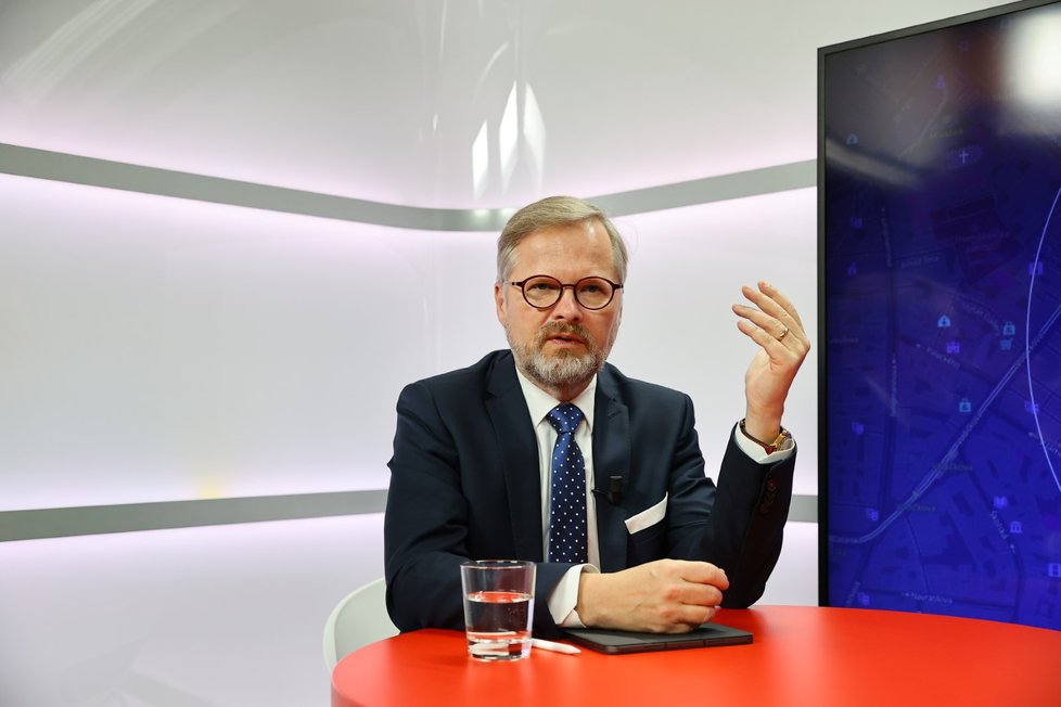 Premiér Petr Fiala (ODS) v pořadu Blesku Ptám se, pane premiére (10.11.2022)