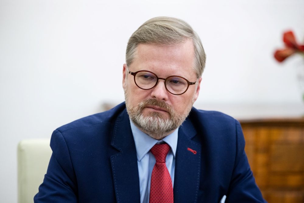 Premiér Petr Fiala (ODS) během rozhovoru pro Blesk (20.12.2021)