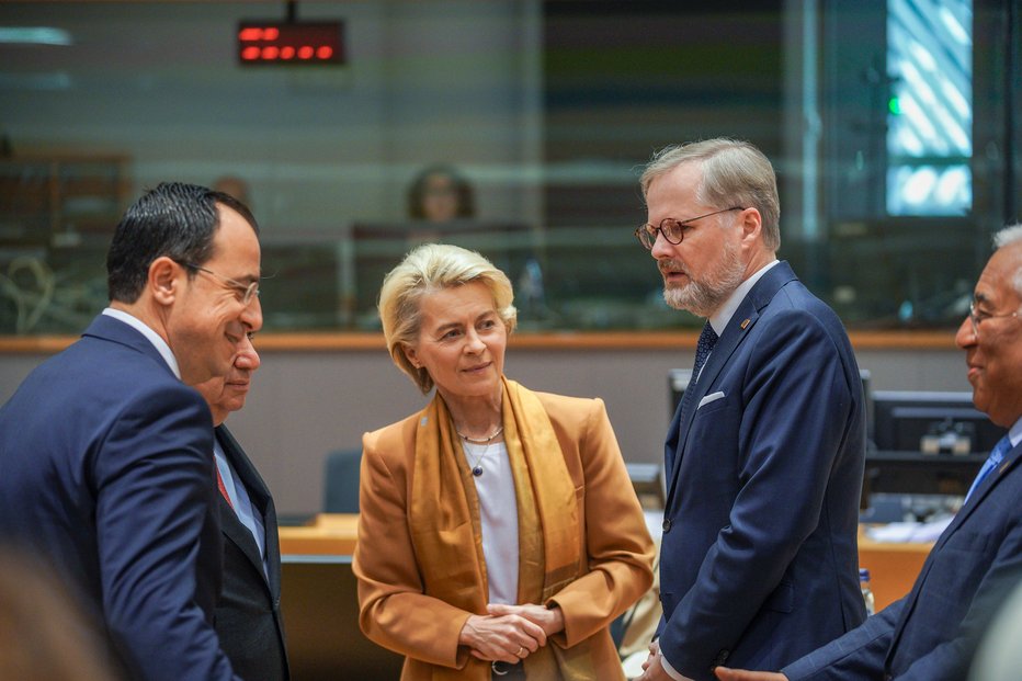 Summit v Bruselu: Premiér Petr Fiala (ODS) s šéfkou Evropské komise Ursulou von der Leyenovou