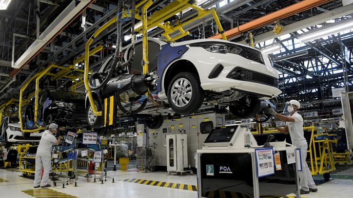 Továrna italsko-americké automobilky Fiat Chrysler Automobiles (FCA)