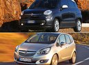 Designový duel: Fiat 500L vs. Opel Meriva