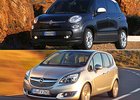 Designový duel: Fiat 500L vs. Opel Meriva