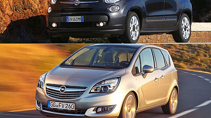 Designový duel: Fiat 500L vs. Opel Meriva Designový duel: Fiat 500L vs. Opel Meriva