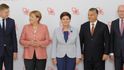 Fico, Merkelová, Szydlová, Orbán, Sobotka, V4