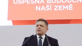 Slovenský premiér Robert Fico na sjezdu ČSSD v Brně