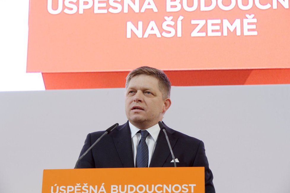 Slovenský premiér Robert Fico na sjezdu ČSSD v Brně