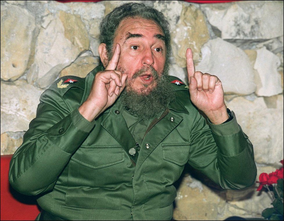 Fidel Castro na jaře 1990 v Havaně