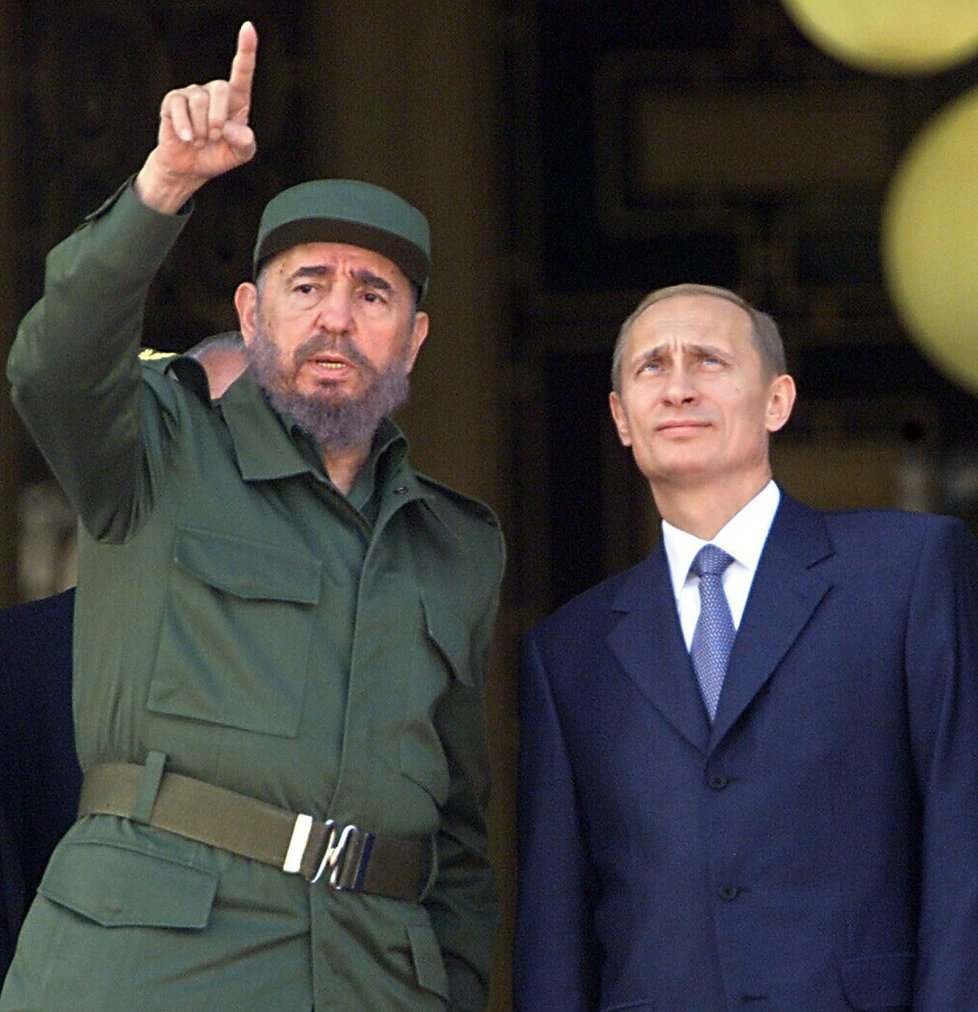 Fidel Castro a Vladimir Putin na Havaně v roce 2000