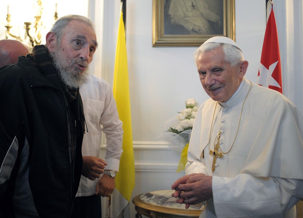 Fidel Castro s papežem Benediktem XVI.
