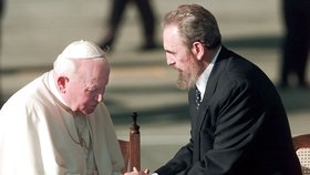 Fidel Castro s papežem Janem Pavlem II.