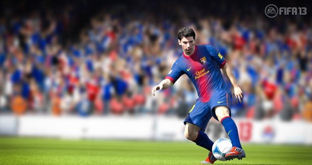 Messi právě zpracovává míč díky skvělému Impact Enginu