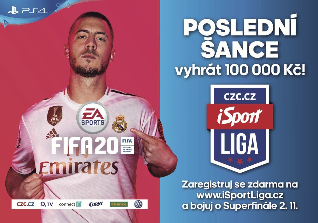 Staň se mistrem ve FIFA 20 a vyhraj 100 000 korun