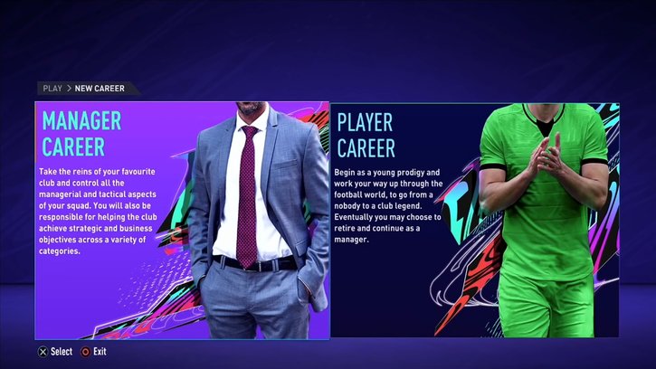 Kariérní módy ve FIFA 21