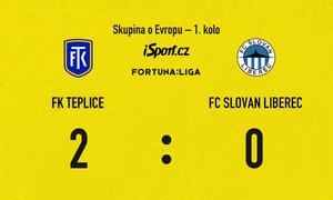 SESTŘIH: Teplice - Liberec 2:0. Rozhodl Fila, strach o Kulenoviče