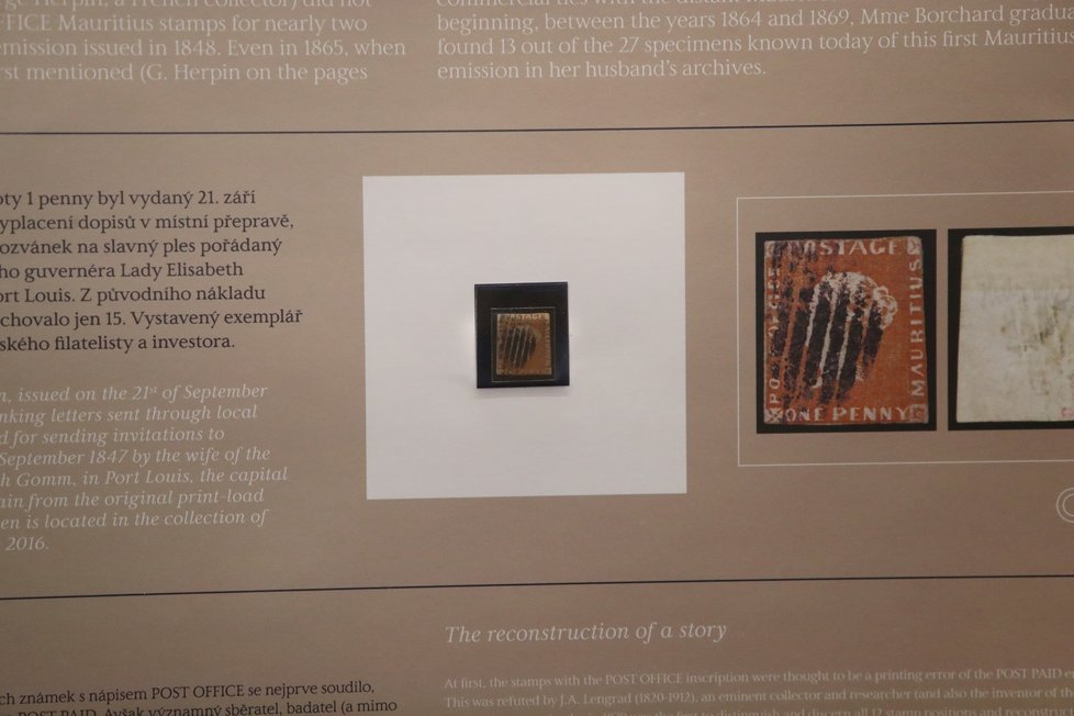 Výstava známek v Národním muzeu.