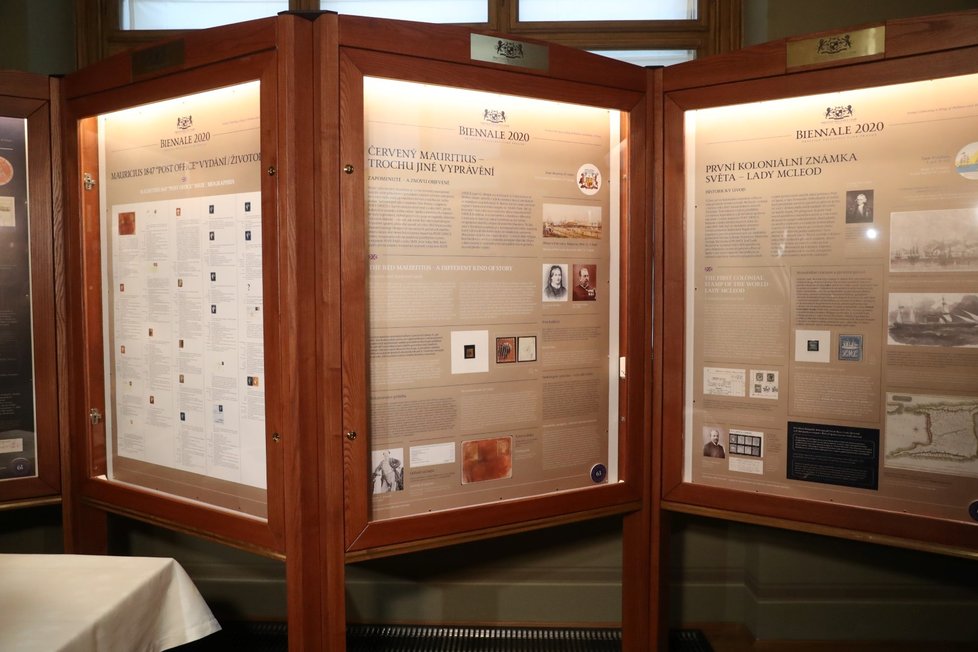 Výstava známek v Národním muzeu.