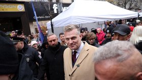 Filip Turek na Národní třídě (17. 11. 2025)