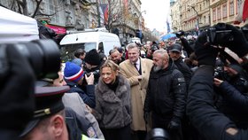 Filip Turek na Národní třídě (17. 11. 2025)