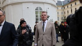 Filip Turek na Hradě po jednání s prezidentem Pavlem (22.12.2025)