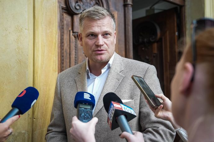 Filip Turek po jednání vlády Filip Turek po jednání vlády