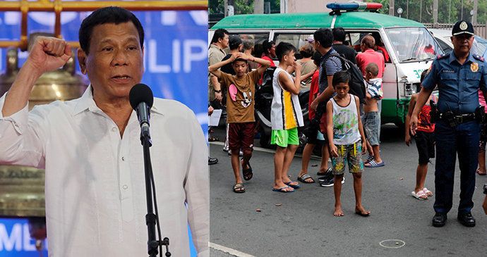 Duterteho protidrogová válka pokračuje. Chce zatýkat už dvanáctileté děti.